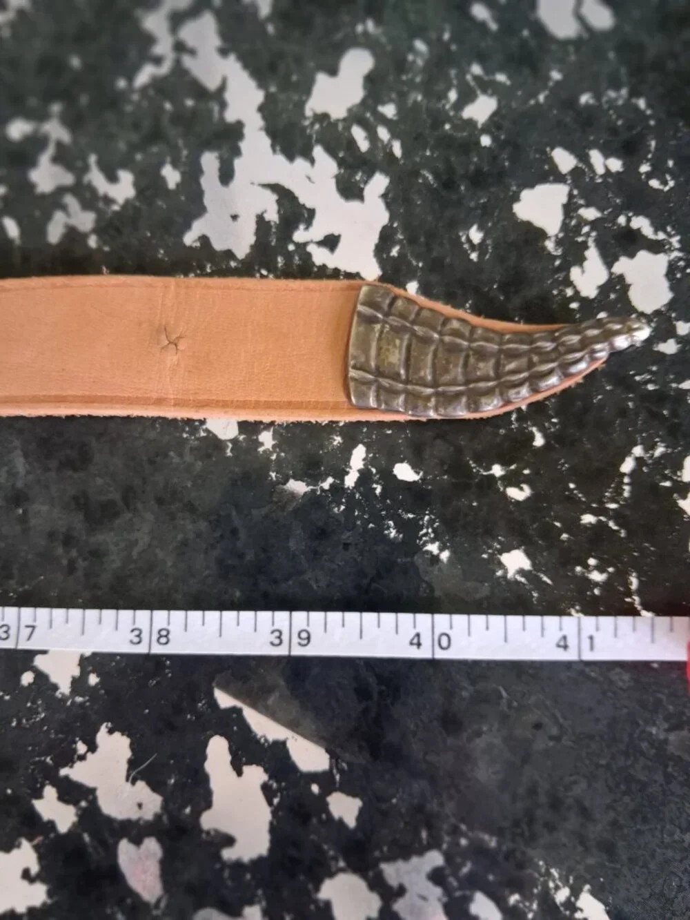 vintage Omega belt with alligator accents